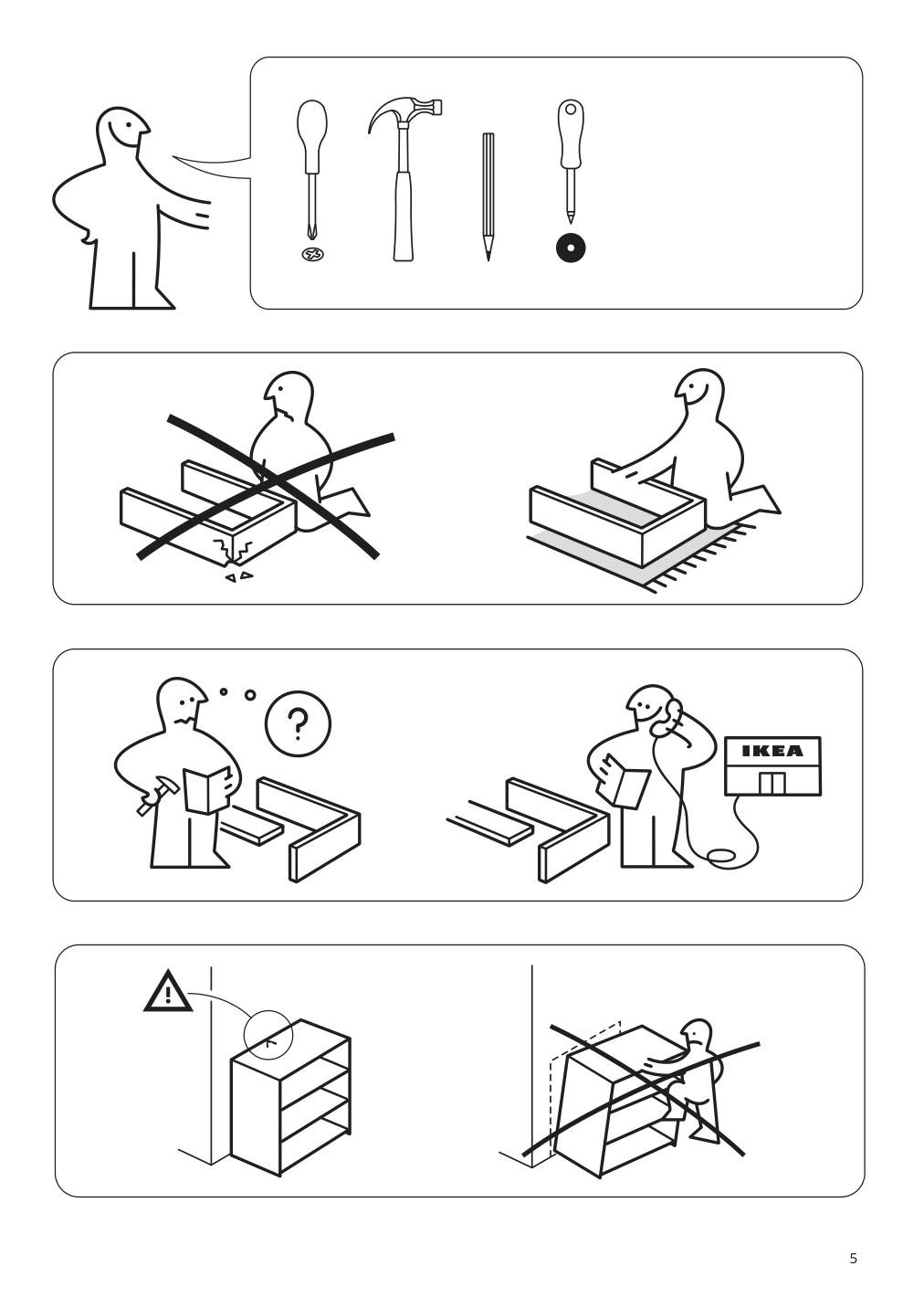 Assembly instructions for IKEA Lack tv unit black | Page 5 - IKEA LACK TV unit 902.432.97