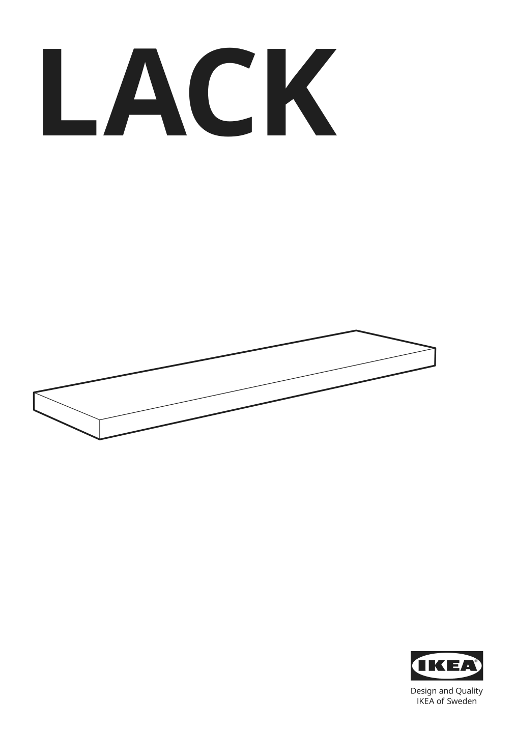 Assembly instructions for IKEA Lack wall shelf black brown | Page 1 - IKEA KALLAX / LACK storage combination with shelf 593.987.29