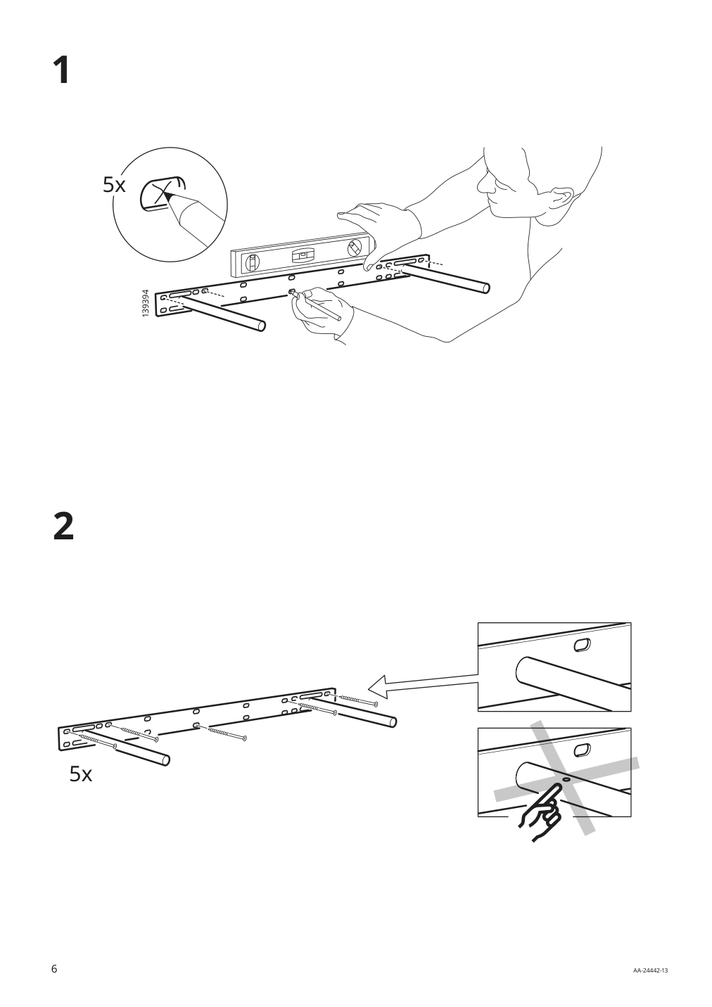 Assembly instructions for IKEA Lack wall shelf black brown | Page 6 - IKEA LACK wall shelf 401.036.33