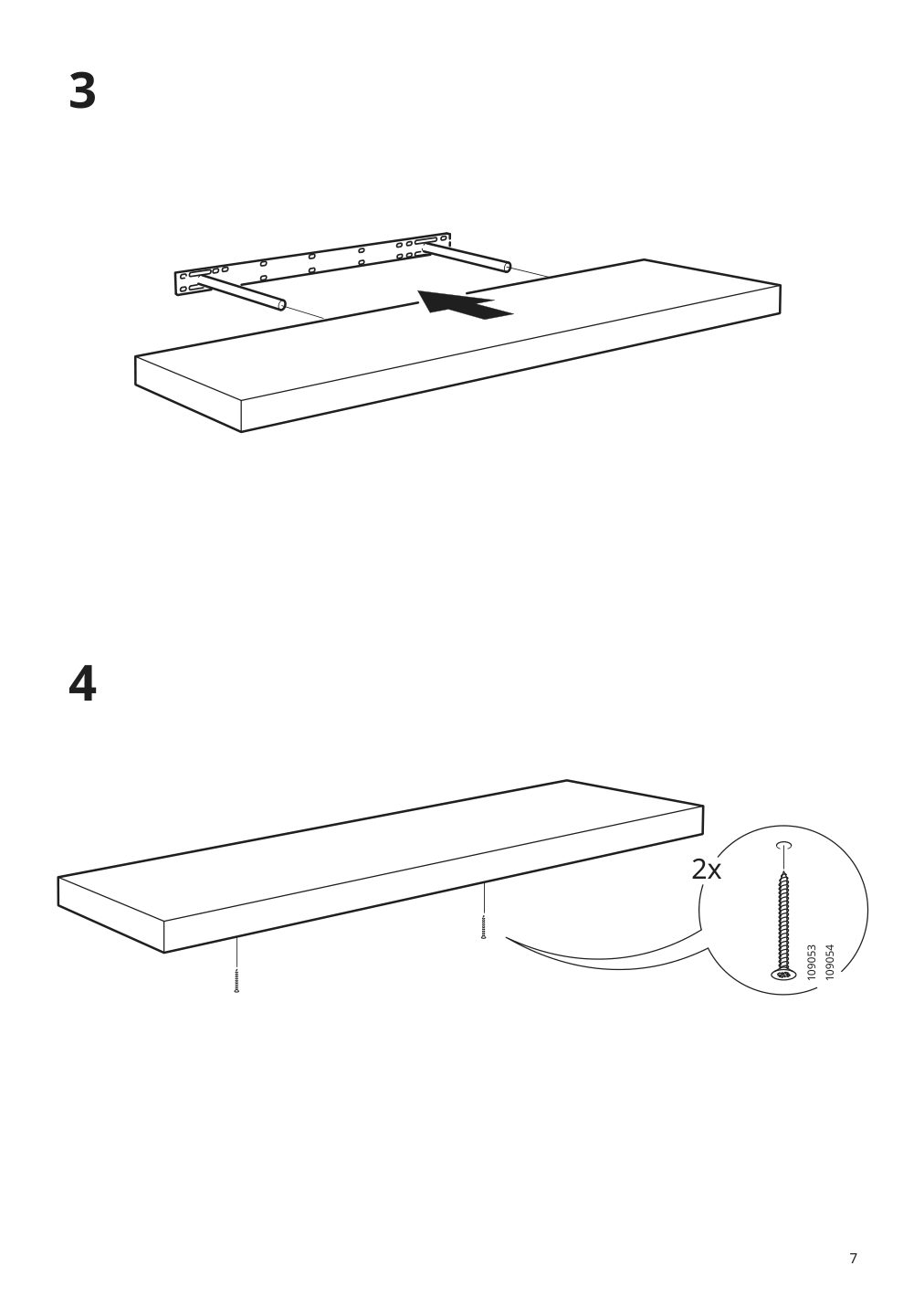 Assembly instructions for IKEA Lack wall shelf black brown | Page 7 - IKEA KALLAX / LACK storage combination with shelf 593.987.29