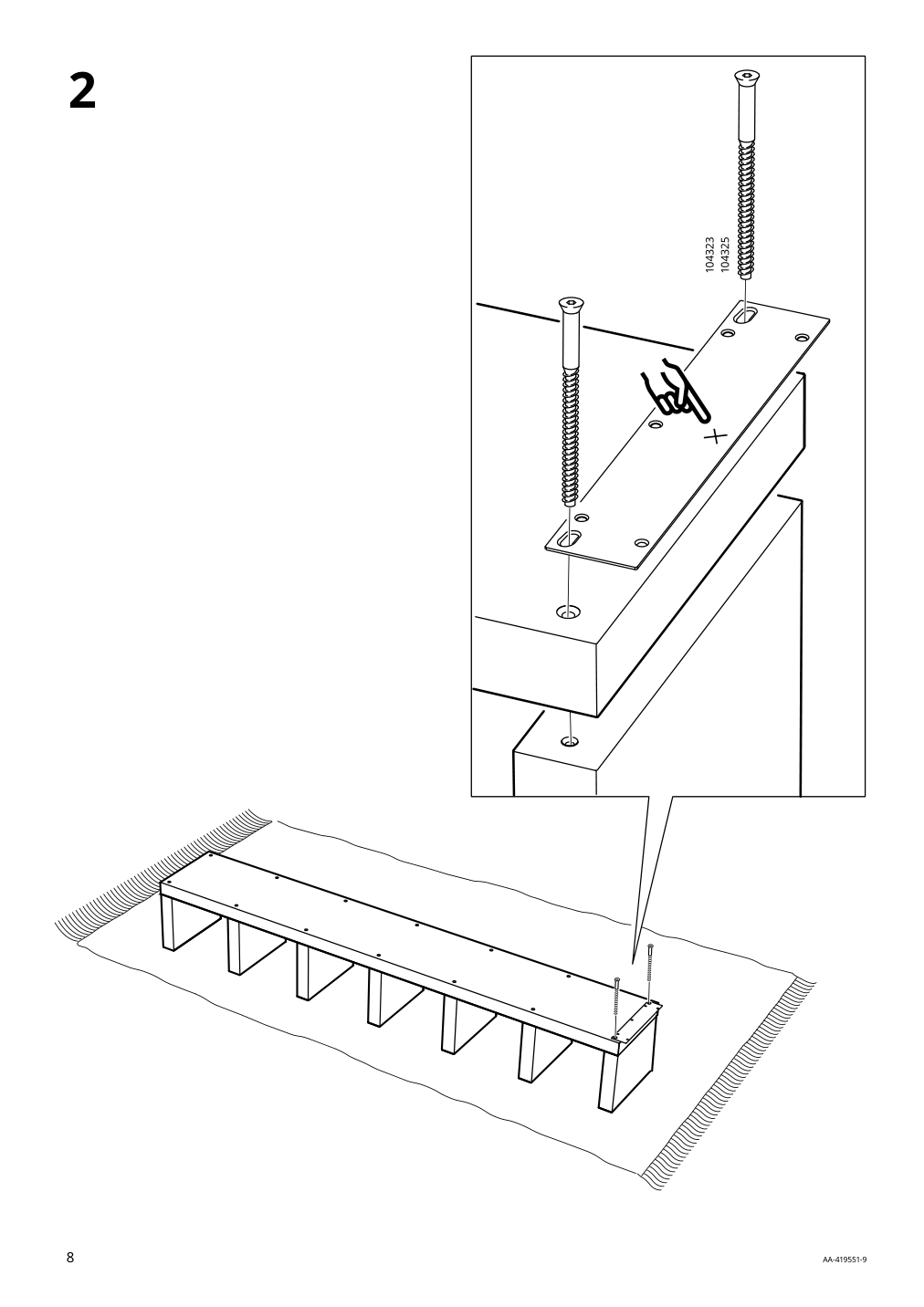 Assembly instructions for IKEA Lack wall shelf unit black brown | Page 8 - IKEA LACK wall shelf unit 804.305.91