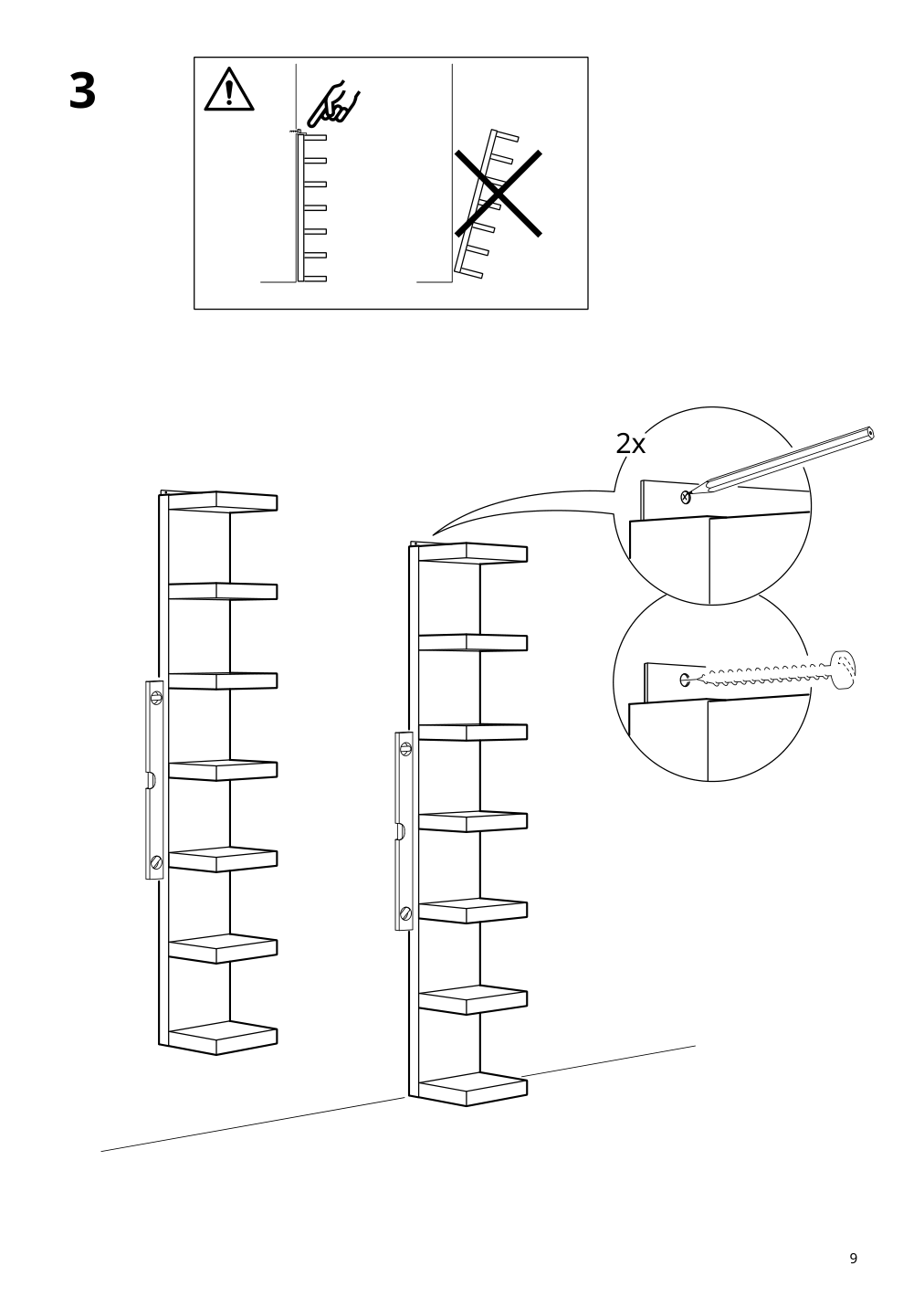 Assembly instructions for IKEA Lack wall shelf unit white stained oak effect | Page 9 - IKEA LACK wall shelf unit 604.305.92