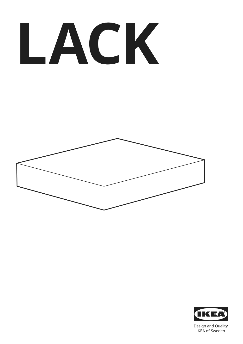 Assembly instructions for IKEA Lack wall shelf white | Page 1 - IKEA LACK wall shelf 502.821.77