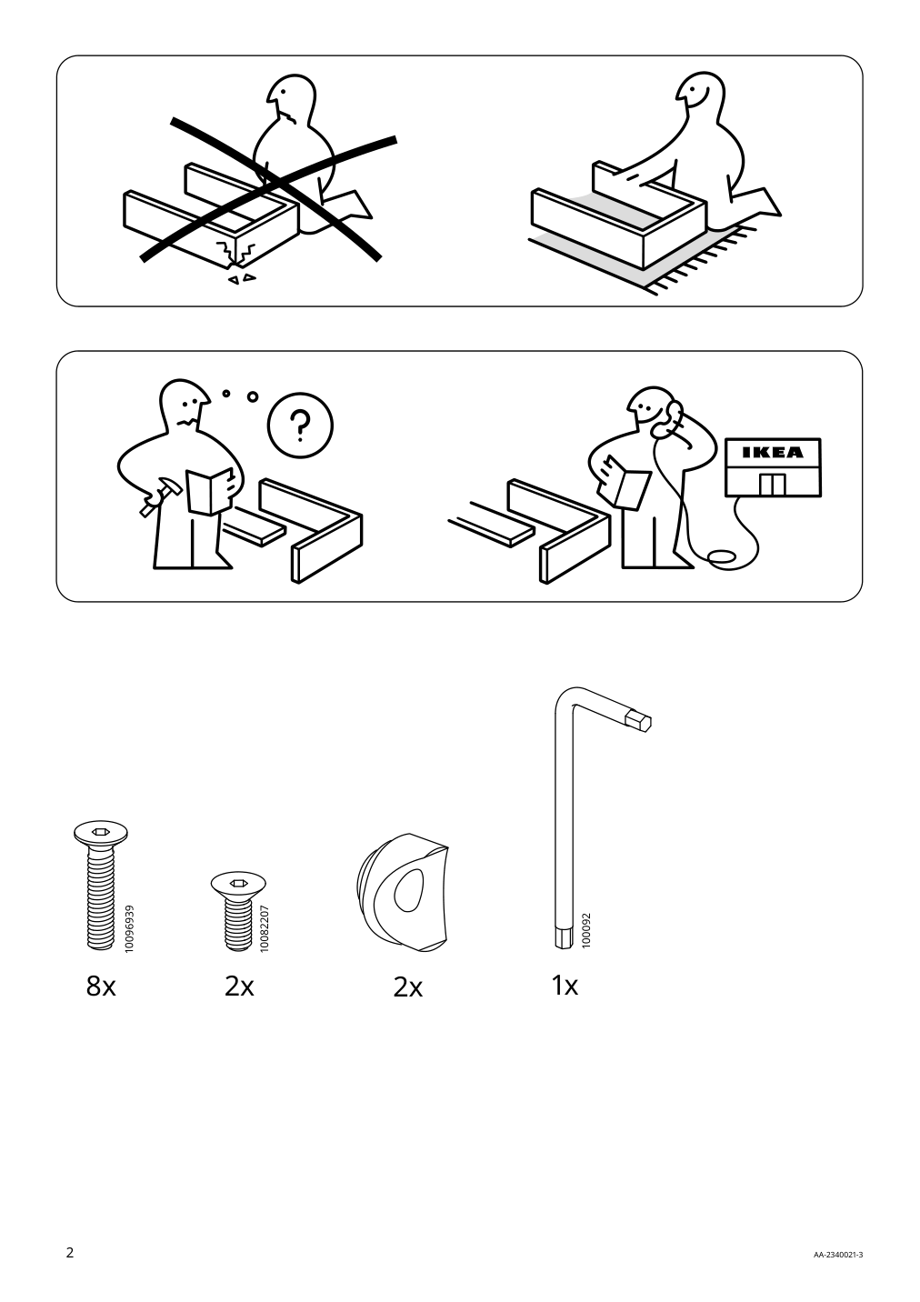 Assembly instructions for IKEA Laeckoe loveseat outdoor gray | Page 2 - IKEA LÄCKÖ loveseat, outdoor 994.950.64