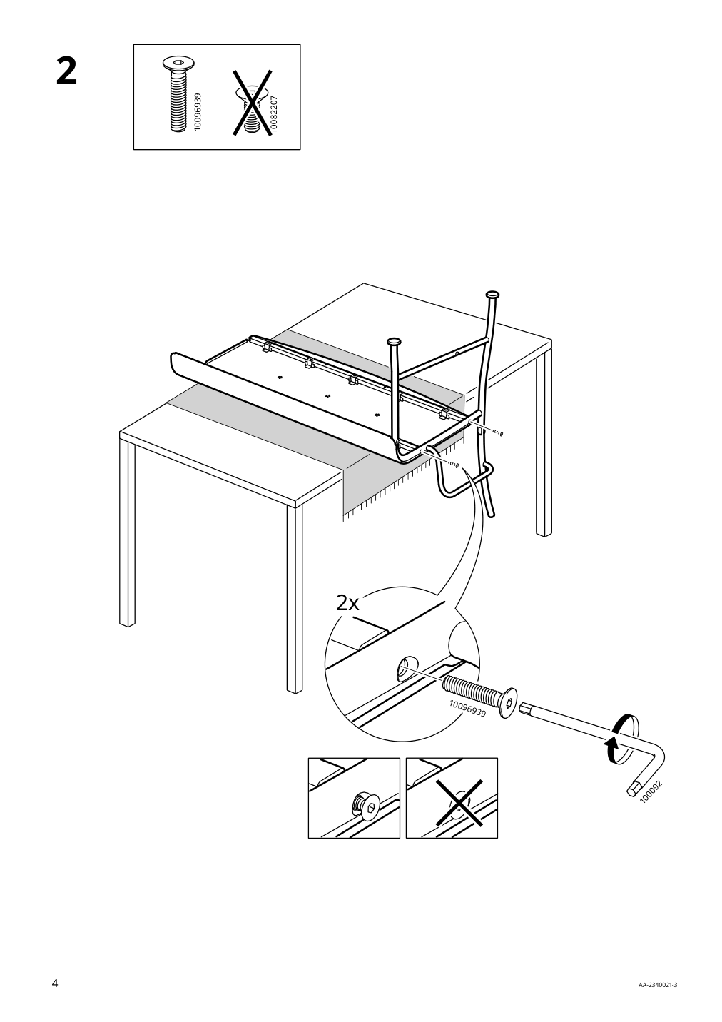 Assembly instructions for IKEA Laeckoe loveseat outdoor gray | Page 4 - IKEA LÄCKÖ loveseat, outdoor 994.950.64