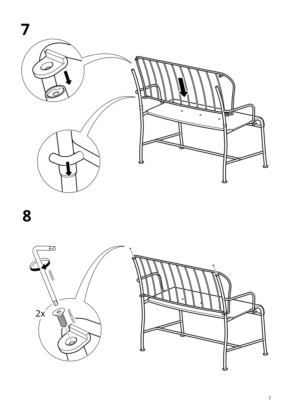 Assembly instructions for IKEA Laeckoe loveseat outdoor gray | Page 7 - IKEA LÄCKÖ loveseat, outdoor 994.950.64