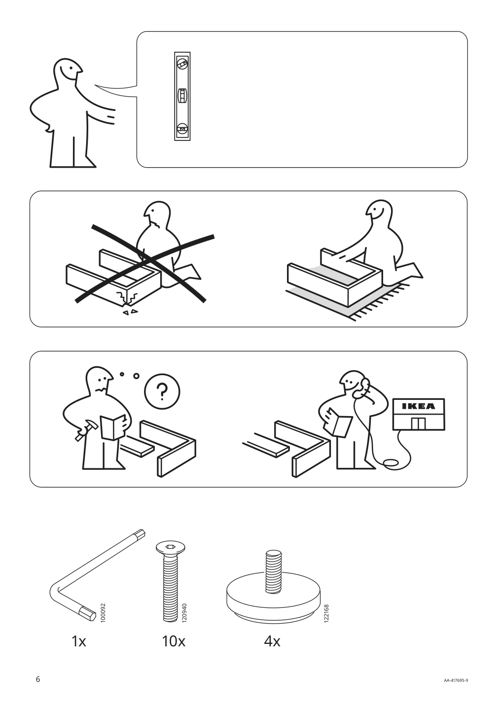 Assembly instructions for IKEA Laeckoe shelving unit outdoor gray | Page 6 - IKEA LÄCKÖ shelving unit, outdoor 201.518.37