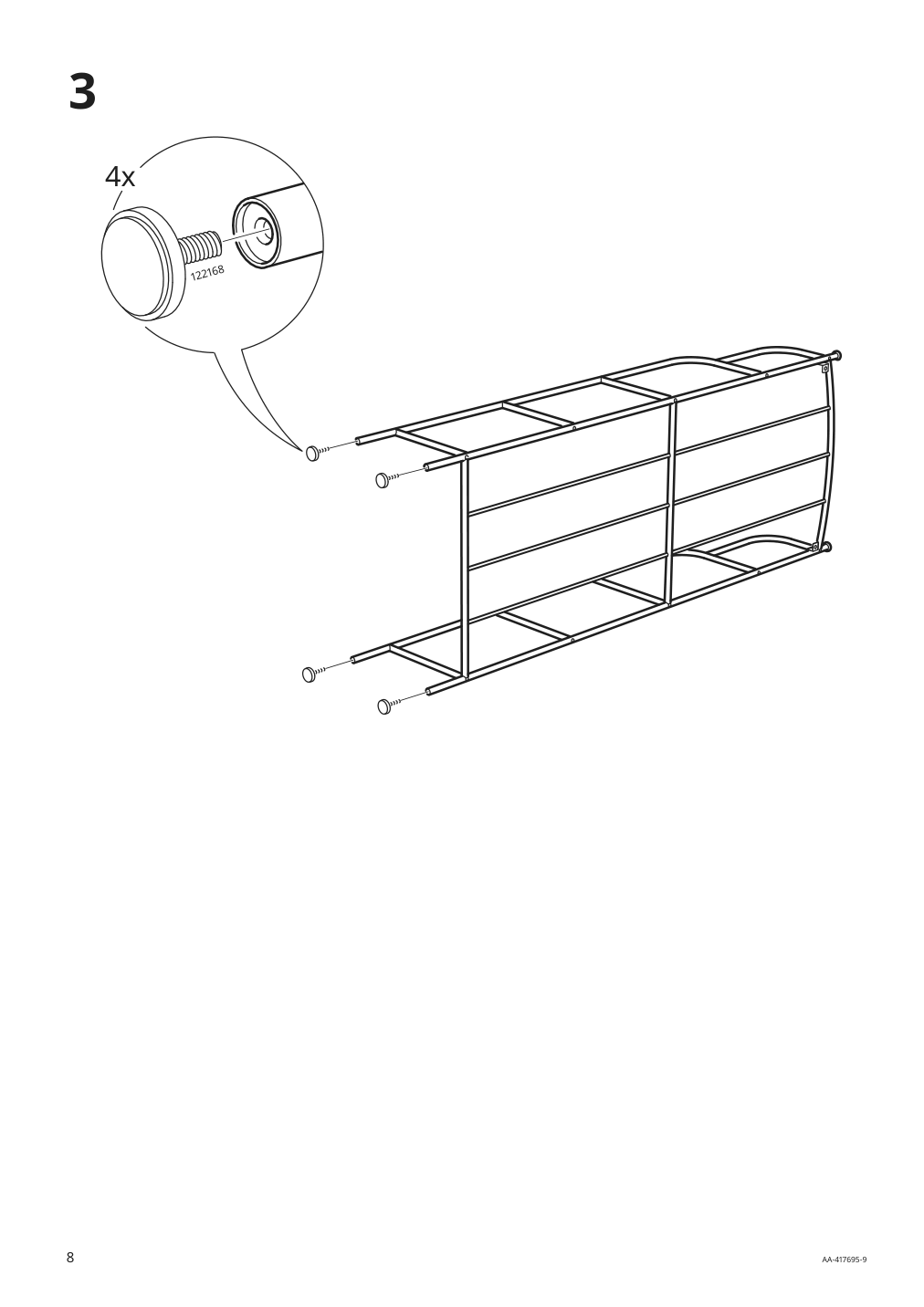 Assembly instructions for IKEA Laeckoe shelving unit outdoor gray | Page 8 - IKEA LÄCKÖ shelving unit, outdoor 201.518.37