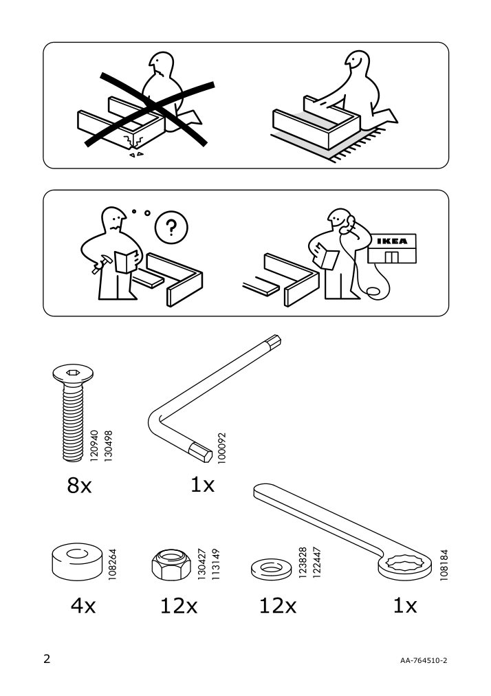 Assembly instructions for IKEA Laeckoe table outdoor gray | Page 2 - IKEA LÄCKÖ table+2 chairs, outdoor 392.690.16