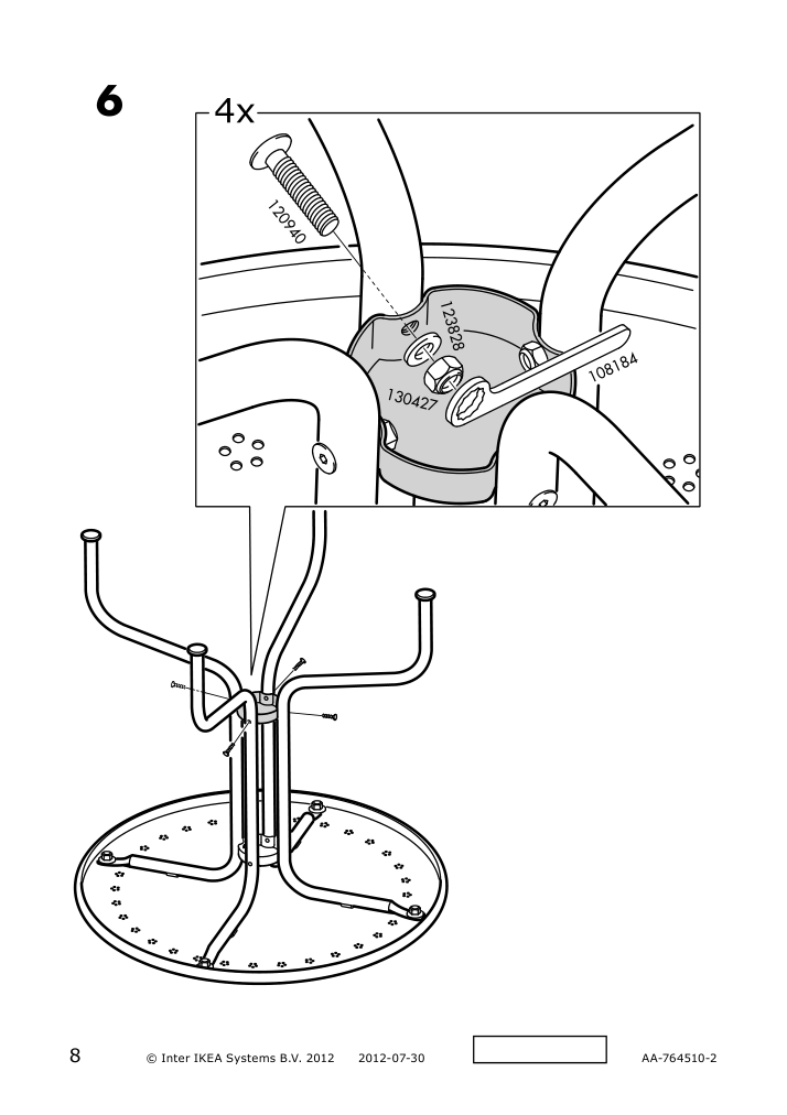 Assembly instructions for IKEA Laeckoe table outdoor gray | Page 8 - IKEA LÄCKÖ table+2 chairs, outdoor 392.690.16