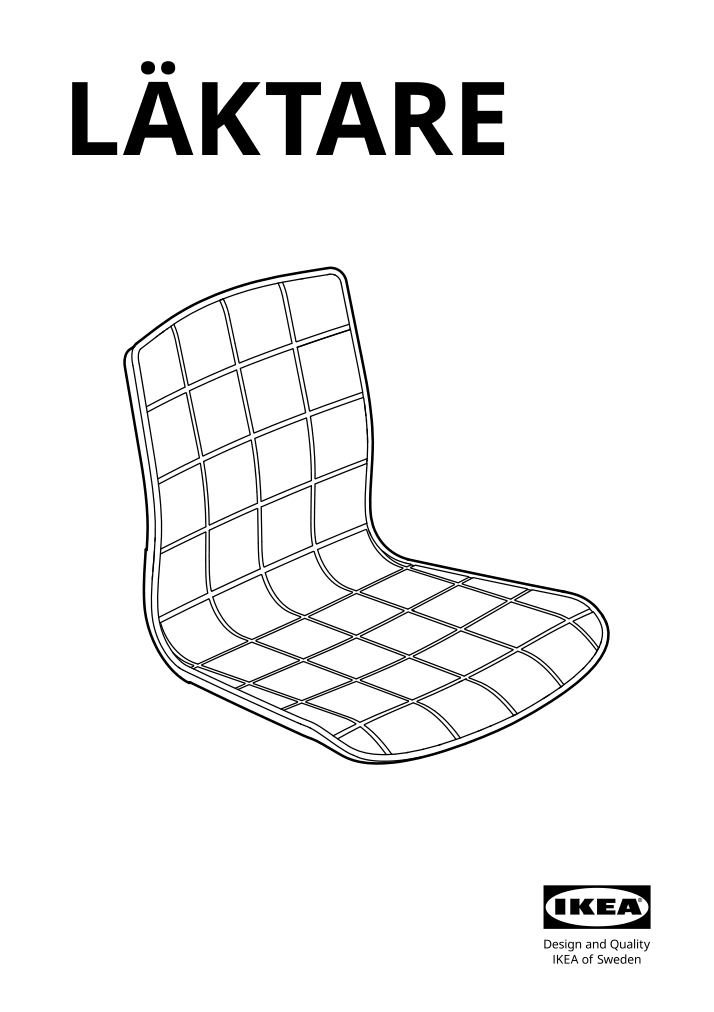 Assembly instructions for IKEA Laektare chair cover gunnared light beige | Page 1 - IKEA LÄKTARE conference chair 895.032.72