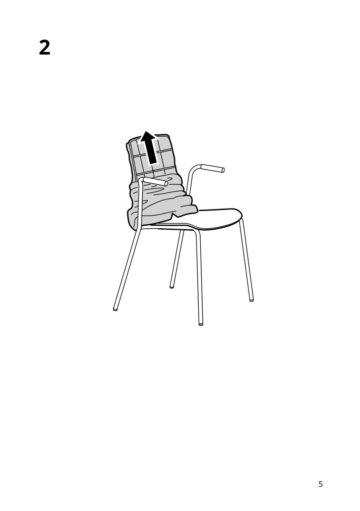 Assembly instructions for IKEA Laektare chair cover gunnared light beige | Page 5 - IKEA LÄKTARE conference chair 895.032.72