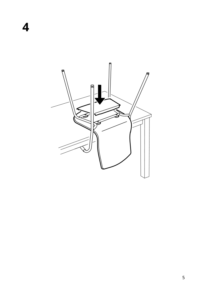 Assembly instructions for IKEA Laektare seat shell birch veneer | Page 5 - IKEA LÄKTARE conference chair 295.032.08