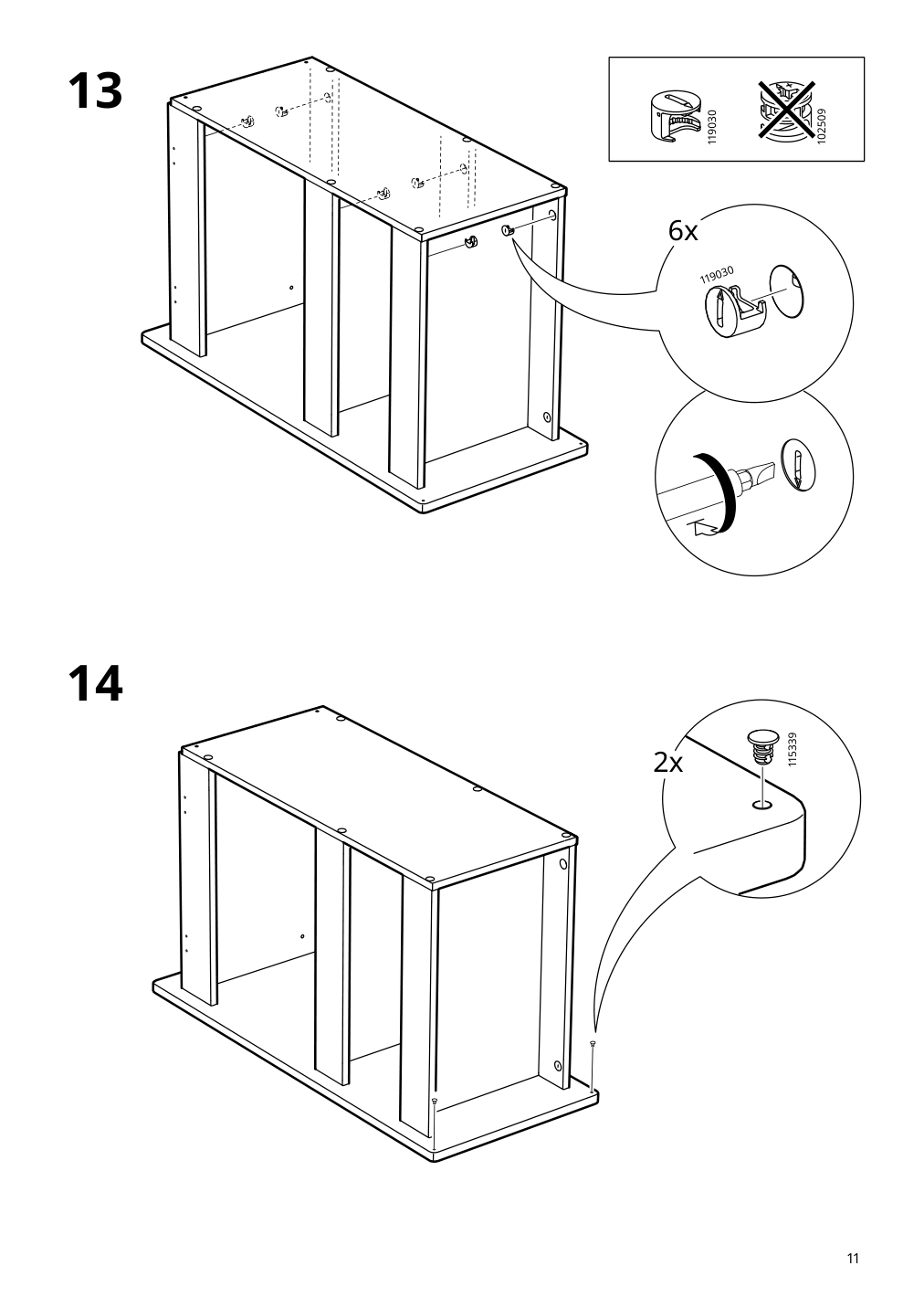 Assembly instructions for IKEA Laerande desk with pull out storage unit white | Page 11 - IKEA LÄRANDE desk with pull-out storage unit 004.927.95