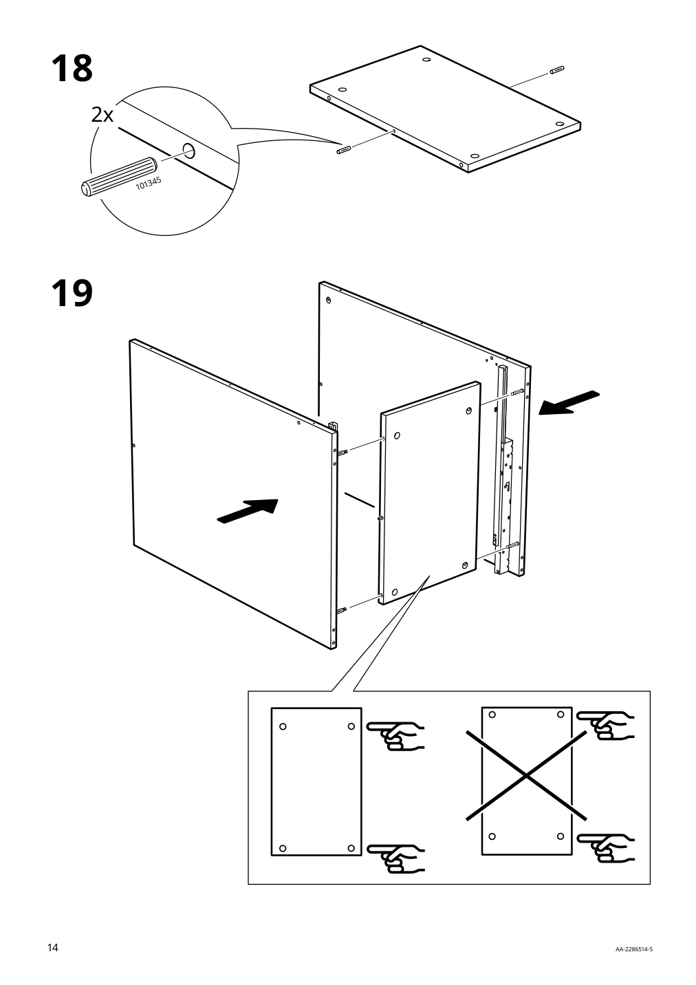 Assembly instructions for IKEA Laerande desk with pull out storage unit white | Page 14 - IKEA LÄRANDE desk with pull-out storage unit 004.927.95