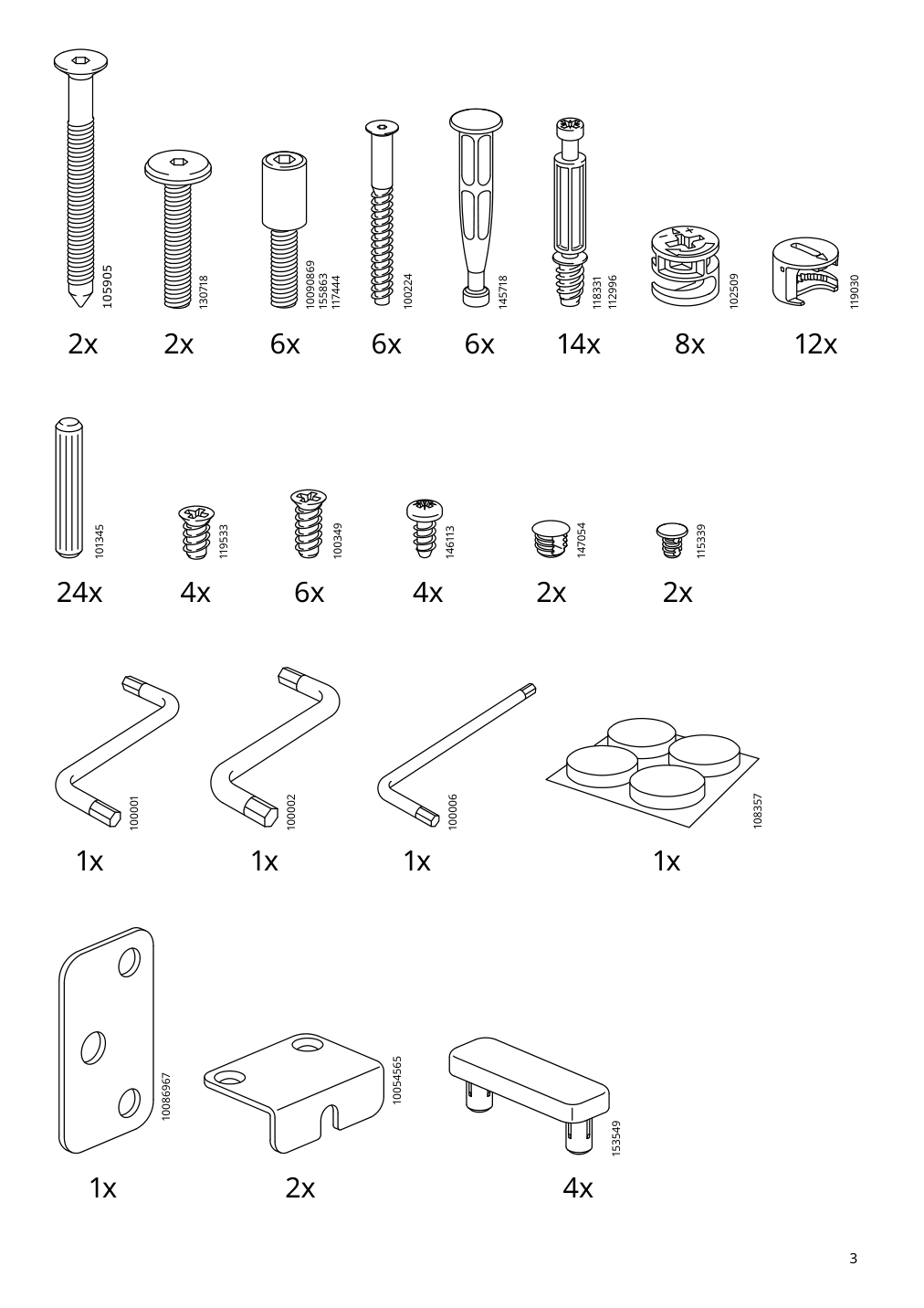 Assembly instructions for IKEA Laerande desk with pull out storage unit white | Page 3 - IKEA LÄRANDE desk with pull-out storage unit 004.927.95