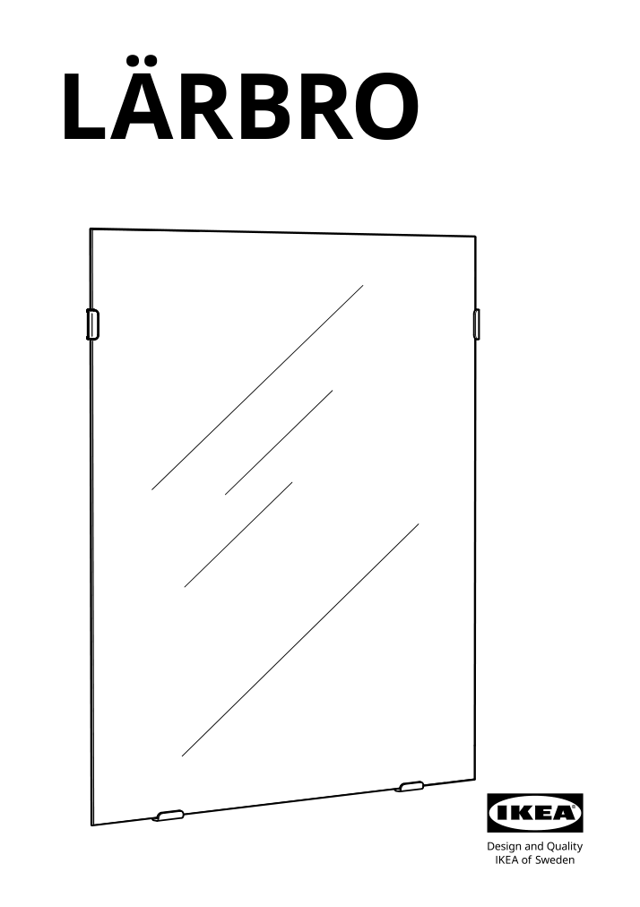 Assembly instructions for IKEA Laerbro mirror | Page 1 - IKEA LÄRBRO mirror 704.449.56