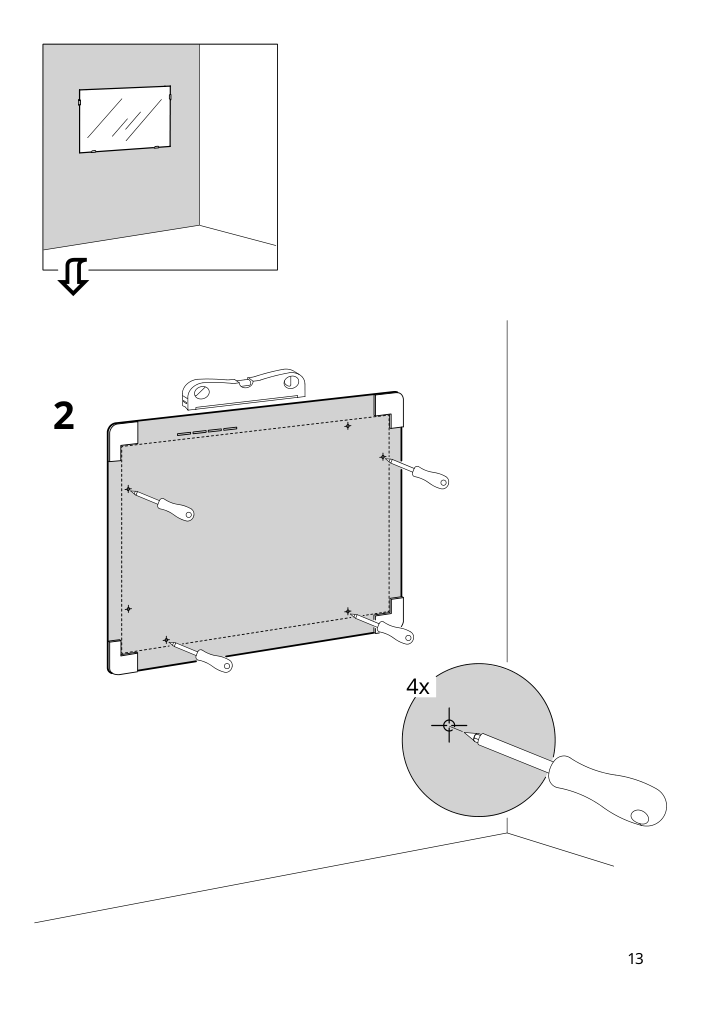 Assembly instructions for IKEA Laerbro mirror | Page 13 - IKEA LÄRBRO mirror 704.449.56