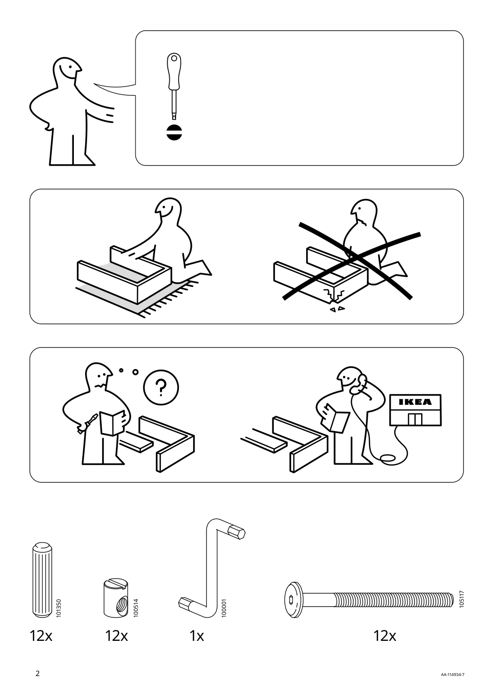 Assembly instructions for IKEA Laett childrens table and 2 chairs white pine | Page 2 - IKEA LÄTT children's table and 2 chairs 501.784.11