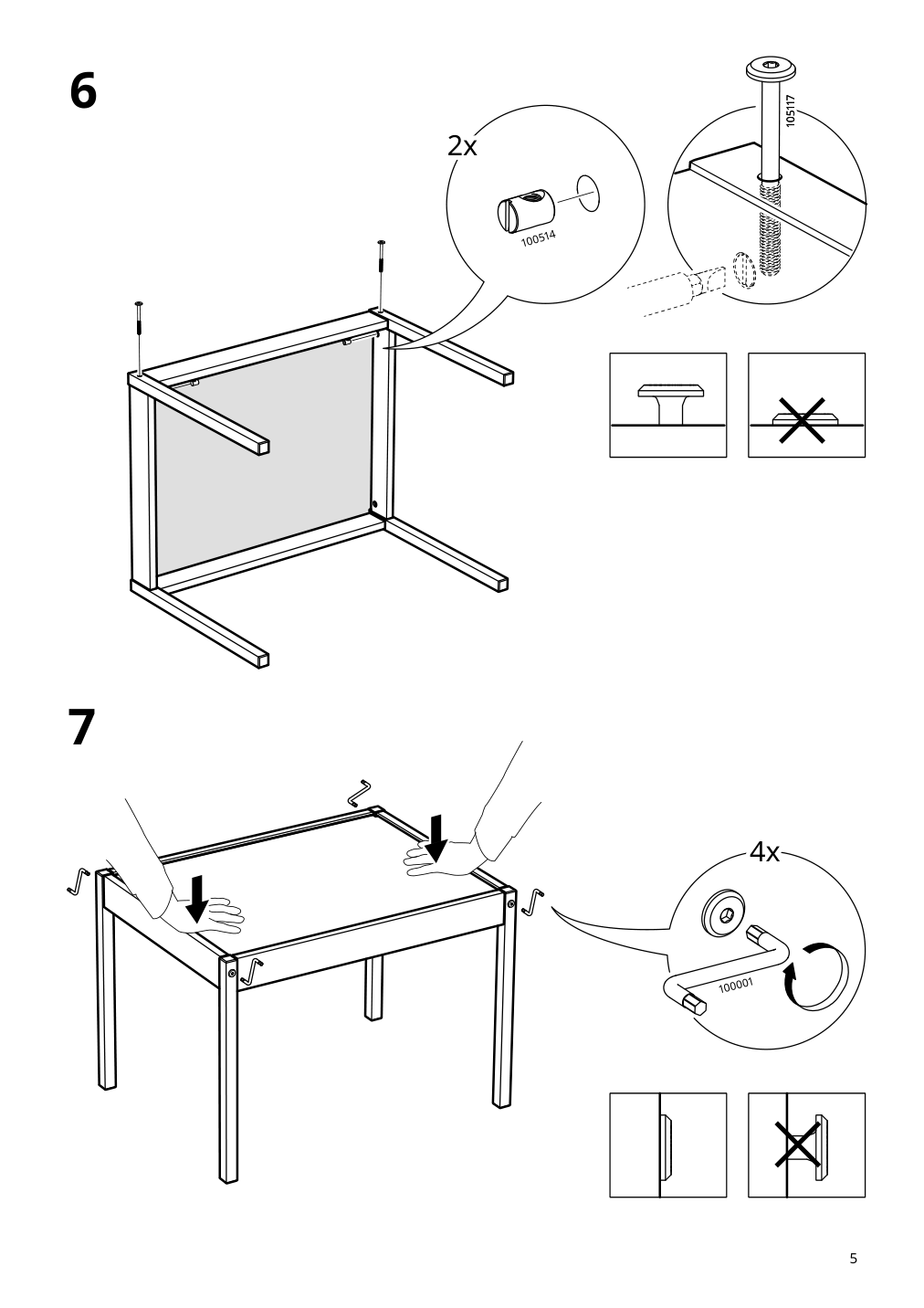 Assembly instructions for IKEA Laett childrens table and 2 chairs white pine | Page 5 - IKEA LÄTT children's table and 2 chairs 501.784.11