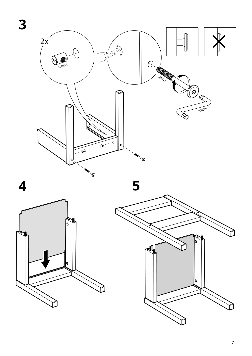 Assembly instructions for IKEA Laett childrens table and 2 chairs white pine | Page 7 - IKEA LÄTT children's table and 2 chairs 501.784.11