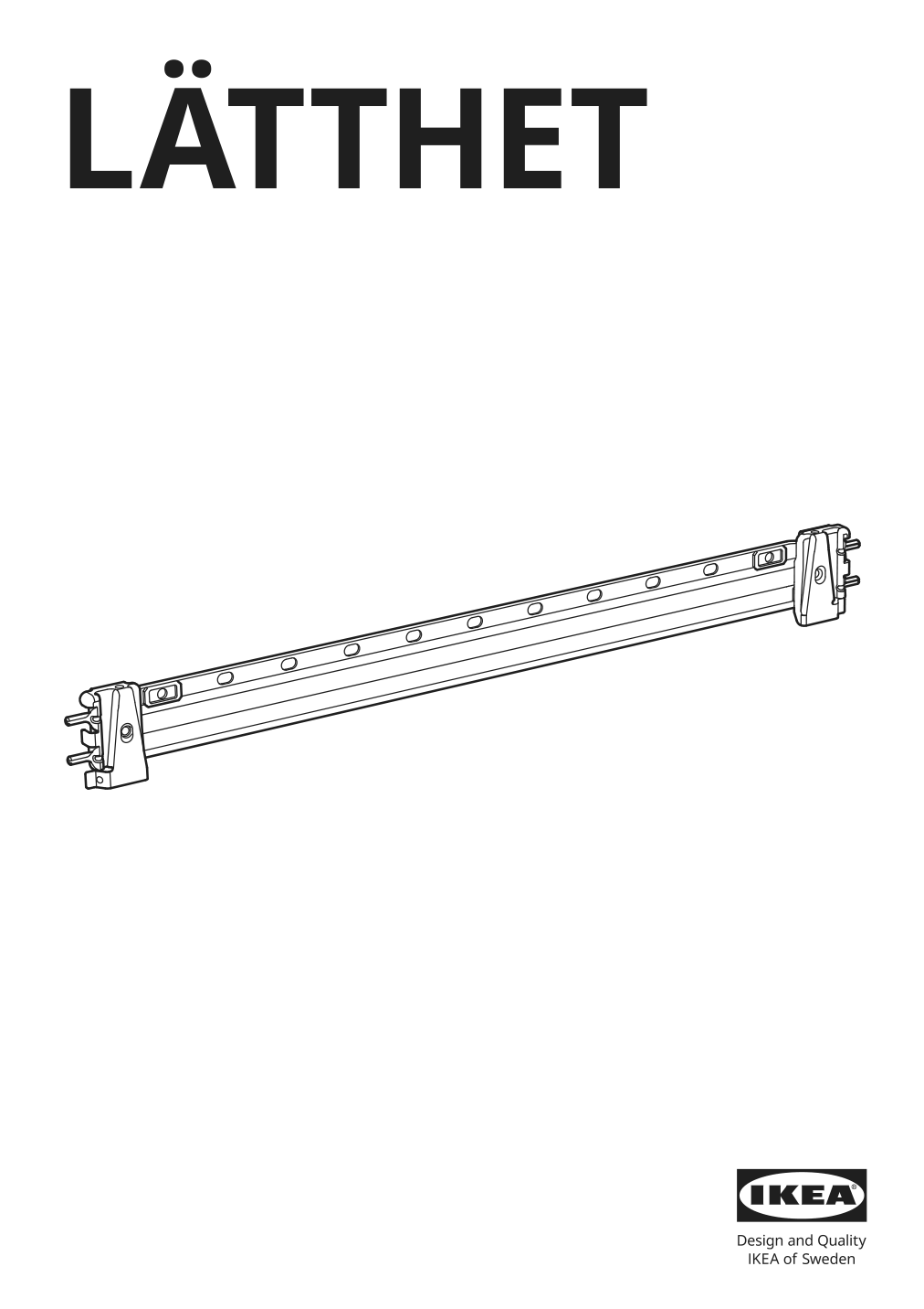 Assembly instructions for IKEA Laetthet suspension rail | Page 1 - IKEA SMÅSTAD / UPPFÖRA storage combination 394.319.23