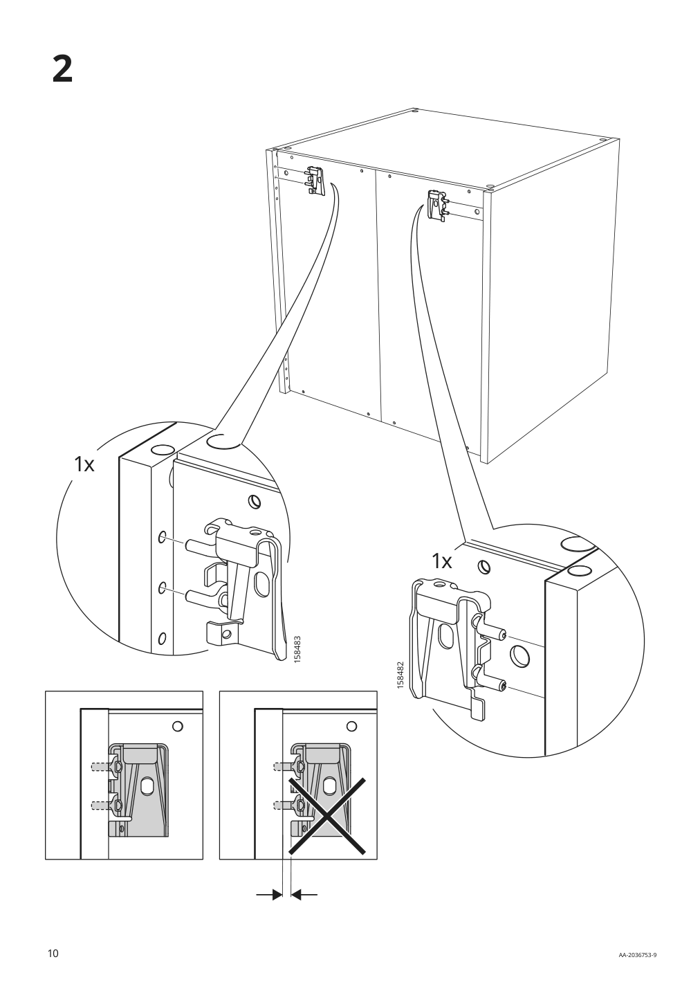 Assembly instructions for IKEA Laetthet suspension rail | Page 10 - IKEA SMÅSTAD / UPPFÖRA storage combination 994.319.44