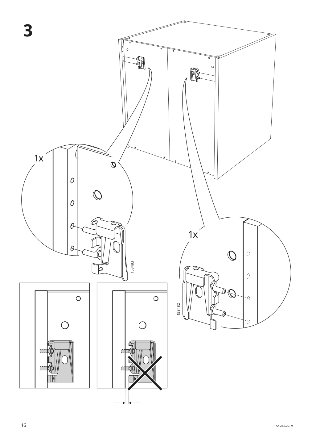 Assembly instructions for IKEA Laetthet suspension rail | Page 16 - IKEA SMÅSTAD wall cabinet 593.899.56