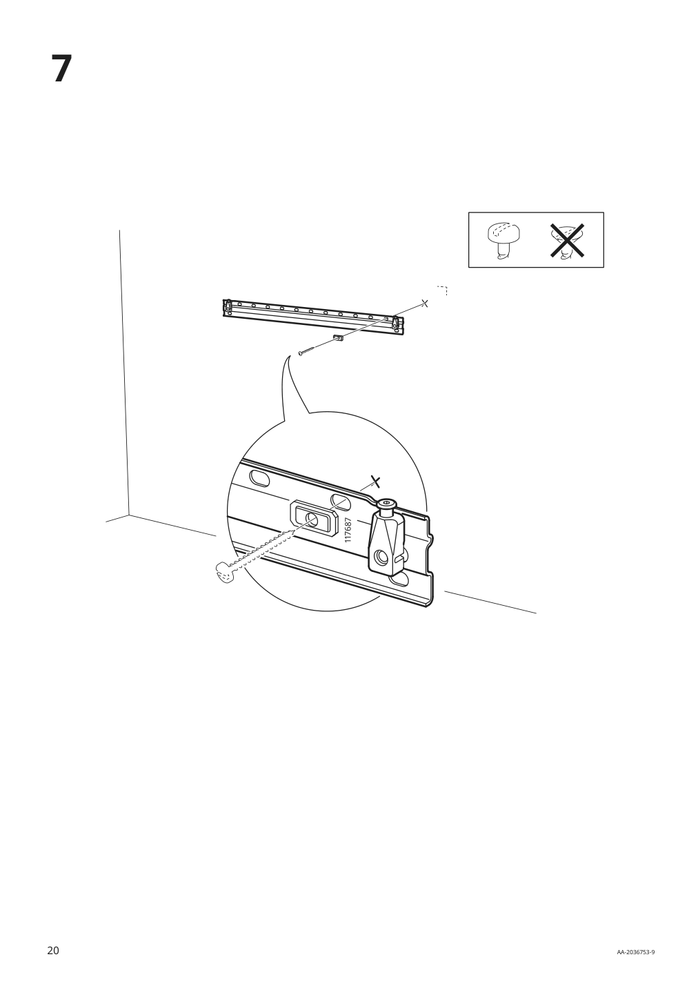 Assembly instructions for IKEA Laetthet suspension rail | Page 20 - IKEA SMÅSTAD / UPPFÖRA storage combination 194.319.00