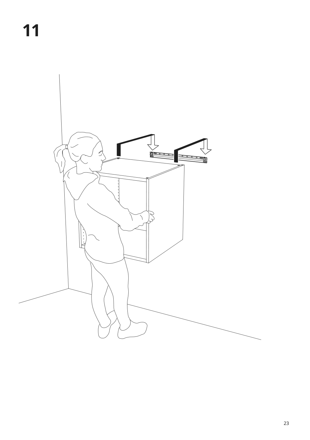 Assembly instructions for IKEA Laetthet suspension rail | Page 23 - IKEA SMÅSTAD wall cabinet 593.899.56