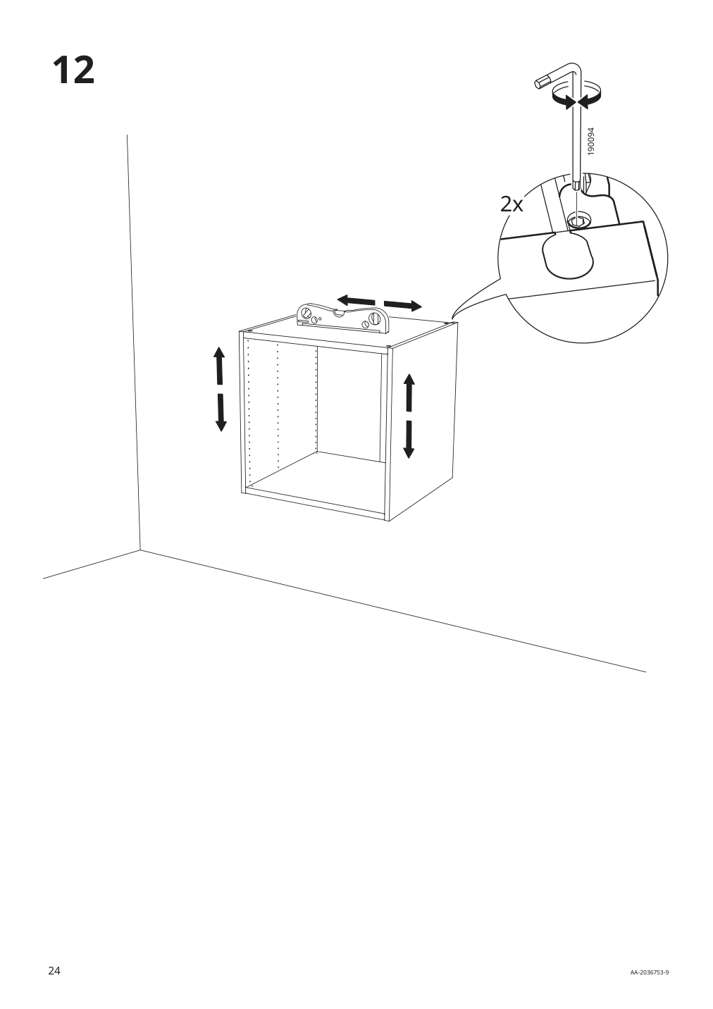 Assembly instructions for IKEA Laetthet suspension rail | Page 24 - IKEA SMÅSTAD wall cabinet 593.899.56