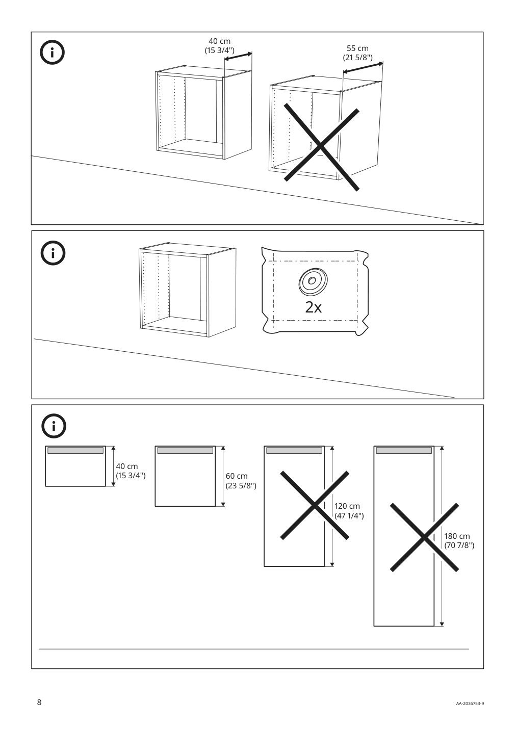 Assembly instructions for IKEA Laetthet suspension rail | Page 8 - IKEA SMÅSTAD wall cabinet 093.899.54