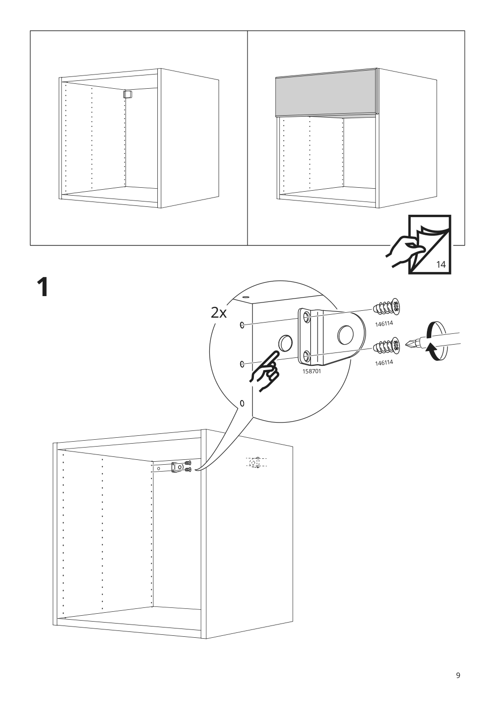 Assembly instructions for IKEA Laetthet suspension rail | Page 9 - IKEA SMÅSTAD wall cabinet 593.899.56