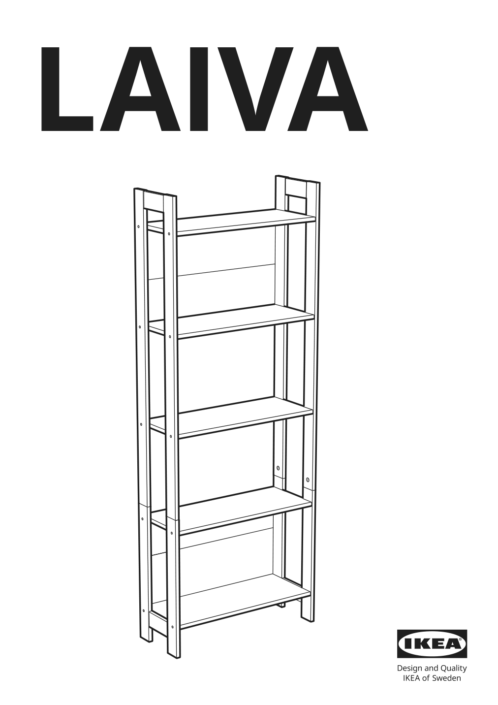 Assembly instructions for IKEA Laiva bookcase black brown | Page 1 - IKEA LAIVA / BRIMNES TV storage combination 493.986.21