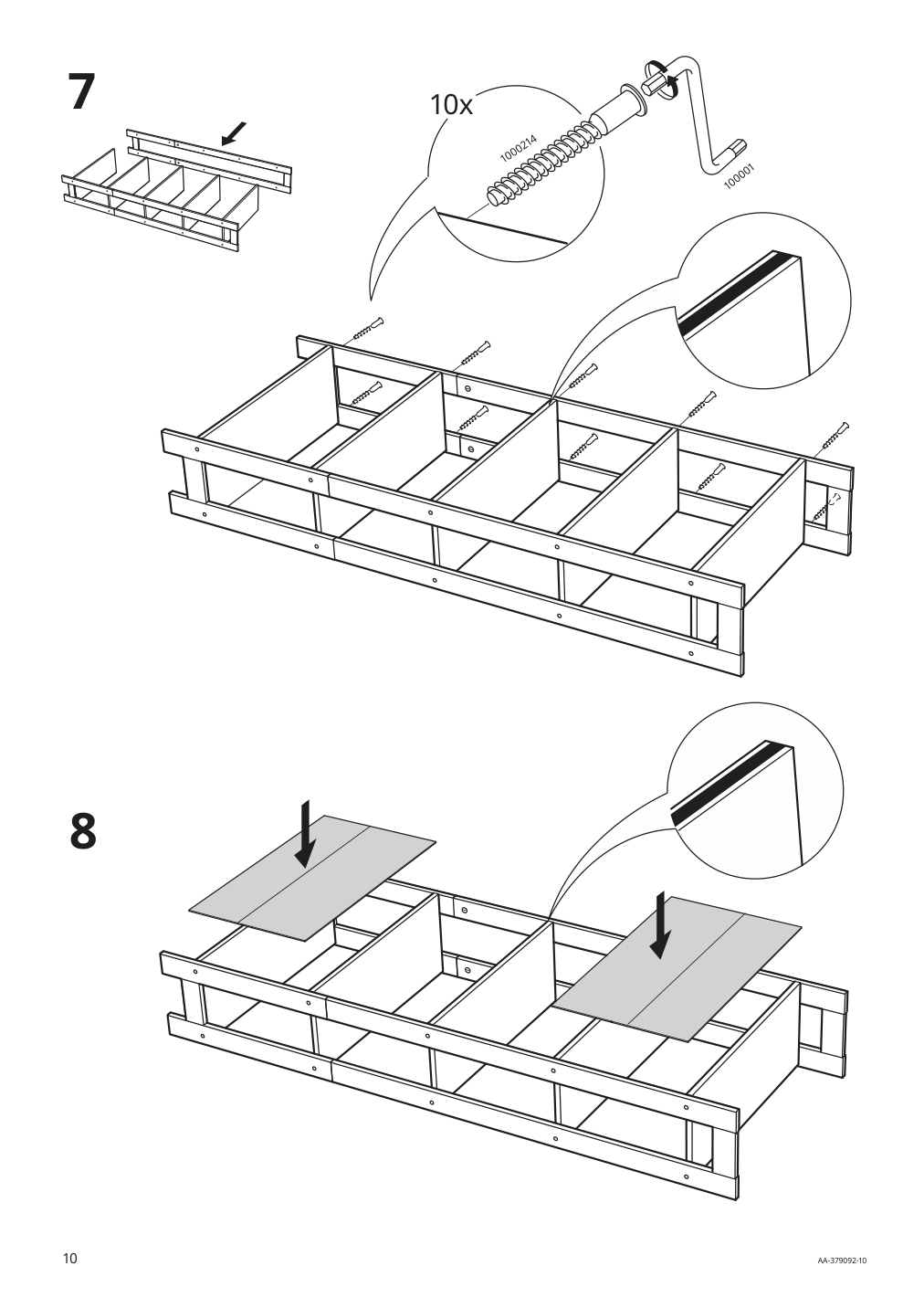 Assembly instructions for IKEA Laiva bookcase black brown | Page 10 - IKEA LAIVA / BRIMNES TV storage combination 493.986.21