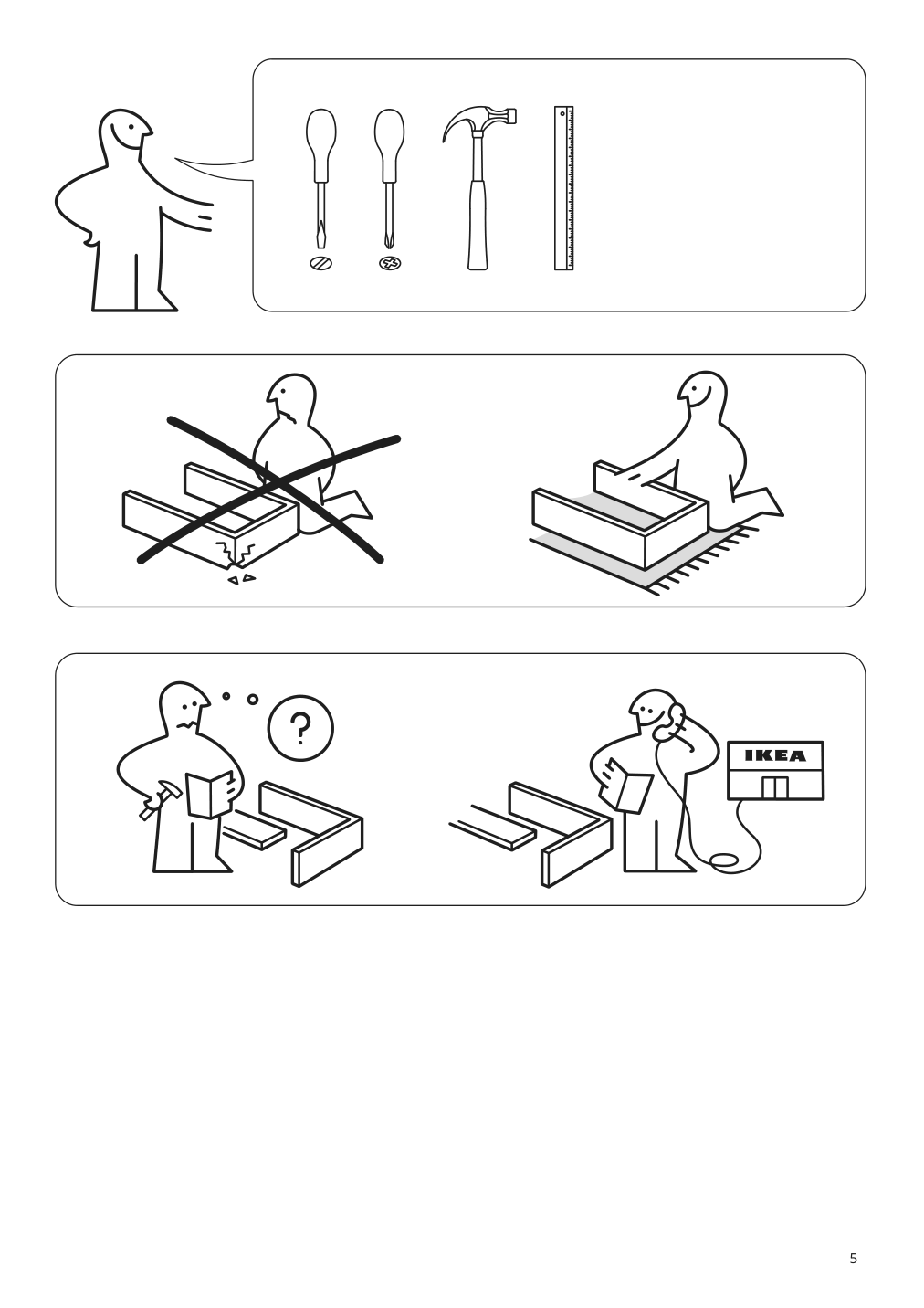 Assembly instructions for IKEA Laiva bookcase black brown | Page 5 - IKEA LAIVA / BRIMNES TV storage combination 493.986.21