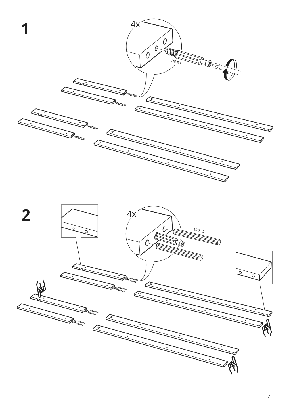 Assembly instructions for IKEA Laiva bookcase black brown | Page 7 - IKEA LAIVA / BRIMNES TV storage combination 493.986.21