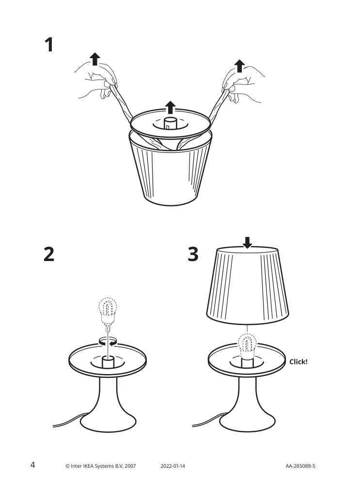 Assembly instructions for IKEA Lampan table lamp white | Page 4 - IKEA LAMPAN table lamp 200.469.88