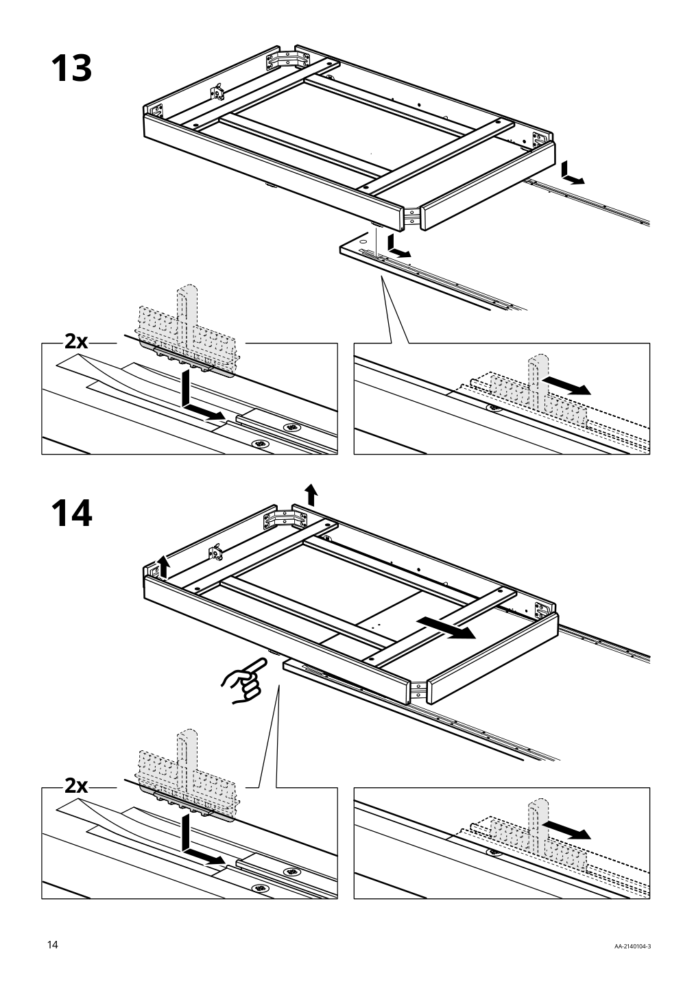 Assembly instructions for IKEA Laneberg extendable table brown | Page 14 - IKEA LANEBERG / INGOLF table and 4 chairs 594.829.59