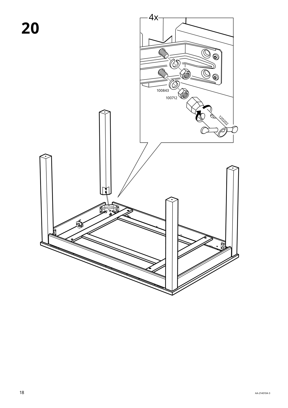 Assembly instructions for IKEA Laneberg extendable table brown | Page 18 - IKEA LANEBERG / INGOLF table and 4 chairs 594.829.59