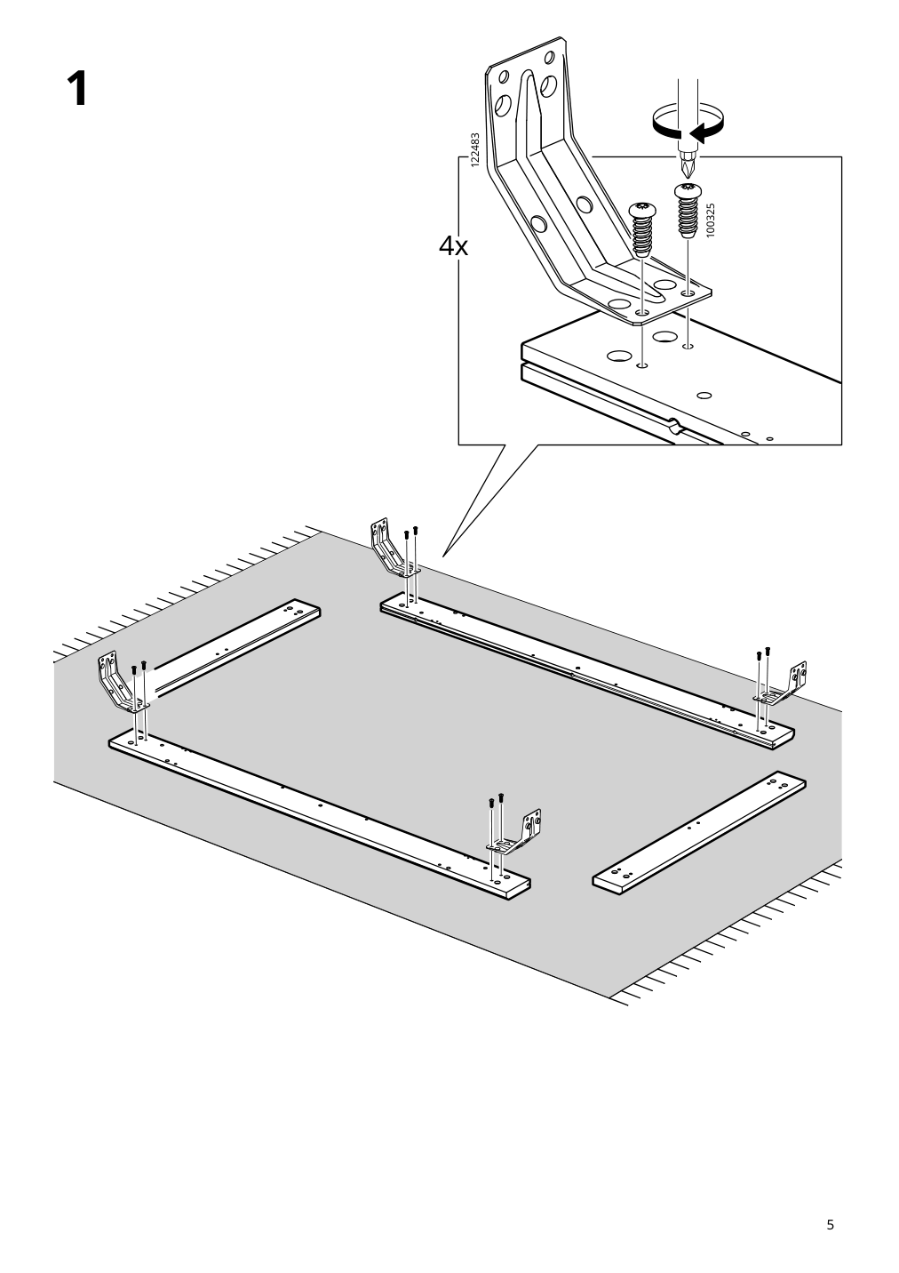 Assembly instructions for IKEA Laneberg extendable table brown | Page 5 - IKEA LANEBERG / INGOLF table and 4 chairs 594.829.59