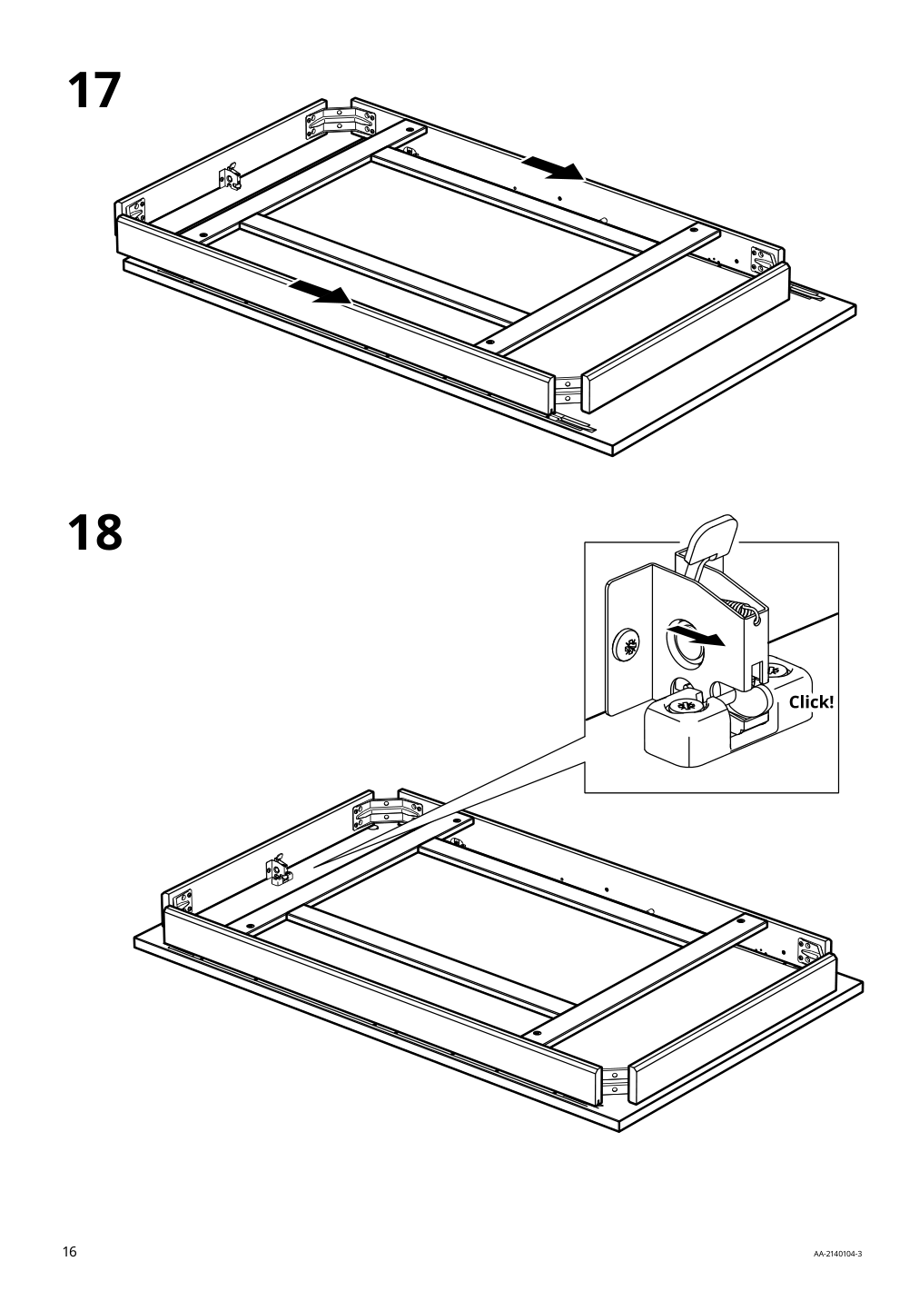 Assembly instructions for IKEA Laneberg extendable table white | Page 16 - IKEA LANEBERG extendable table 604.161.38