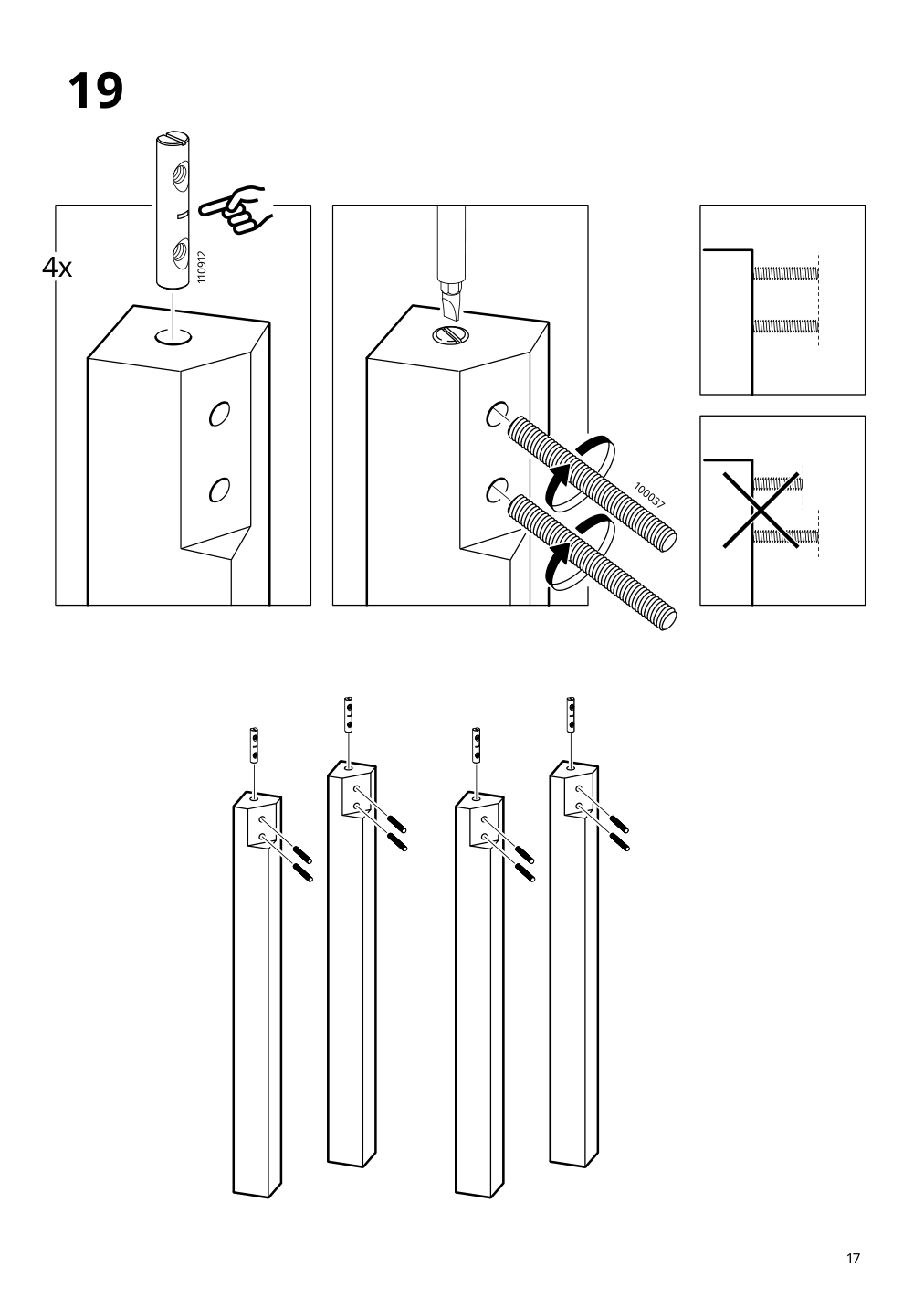 Assembly instructions for IKEA Laneberg extendable table white | Page 17 - IKEA LANEBERG extendable table 604.161.38