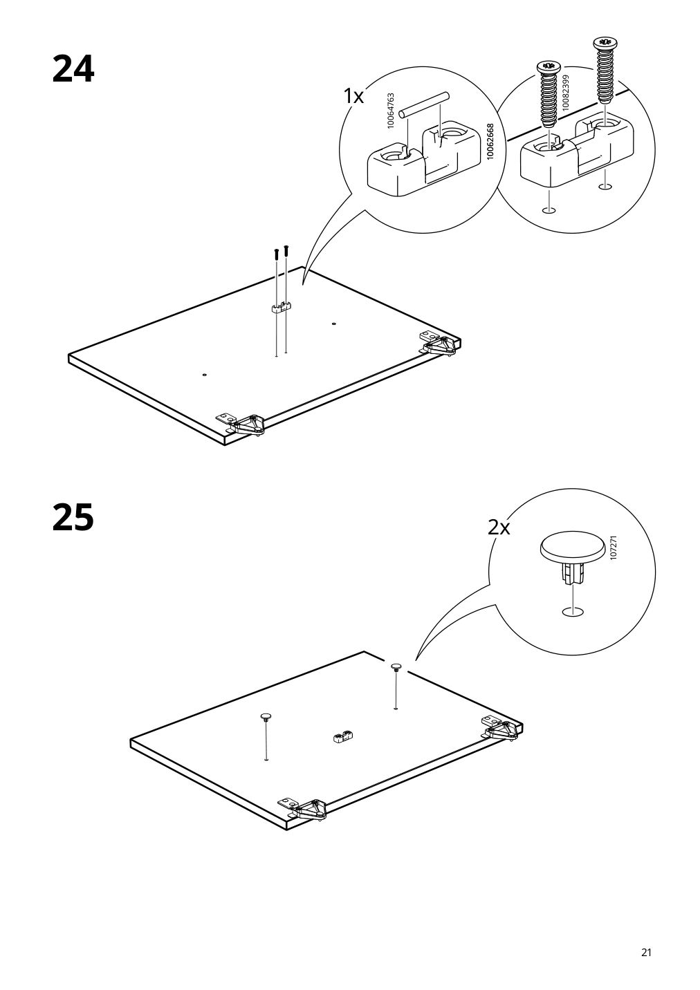 Assembly instructions for IKEA Laneberg extendable table white | Page 21 - IKEA LANEBERG extendable table 604.161.38