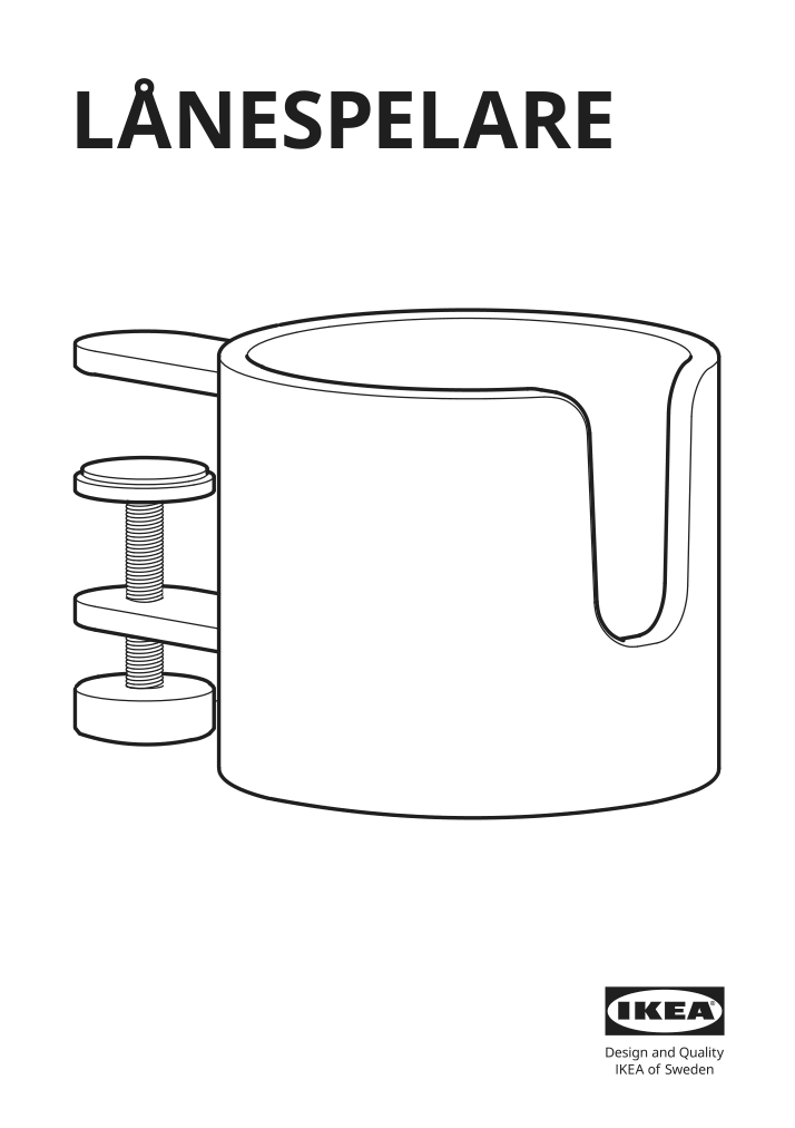 Assembly instructions for IKEA Lanespelare cup holder black | Page 1 - IKEA LÅNESPELARE mug and mug holder 794.293.10