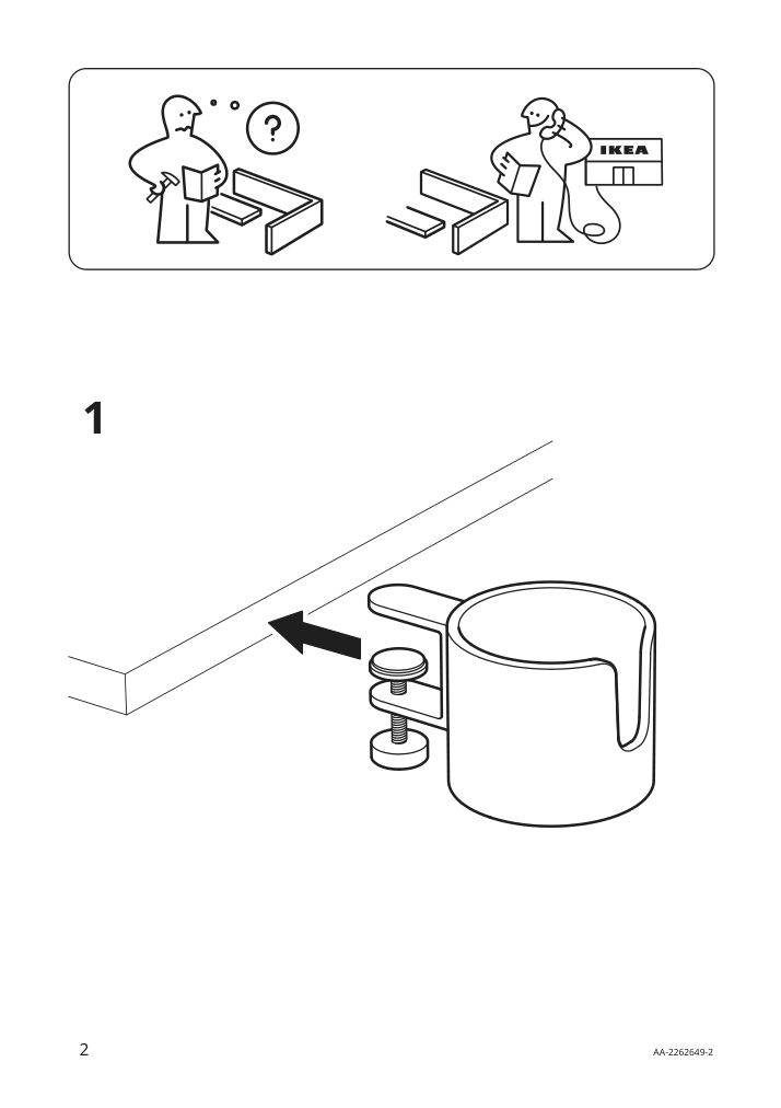 Assembly instructions for IKEA Lanespelare cup holder black | Page 2 - IKEA LÅNESPELARE mug and mug holder 794.293.10