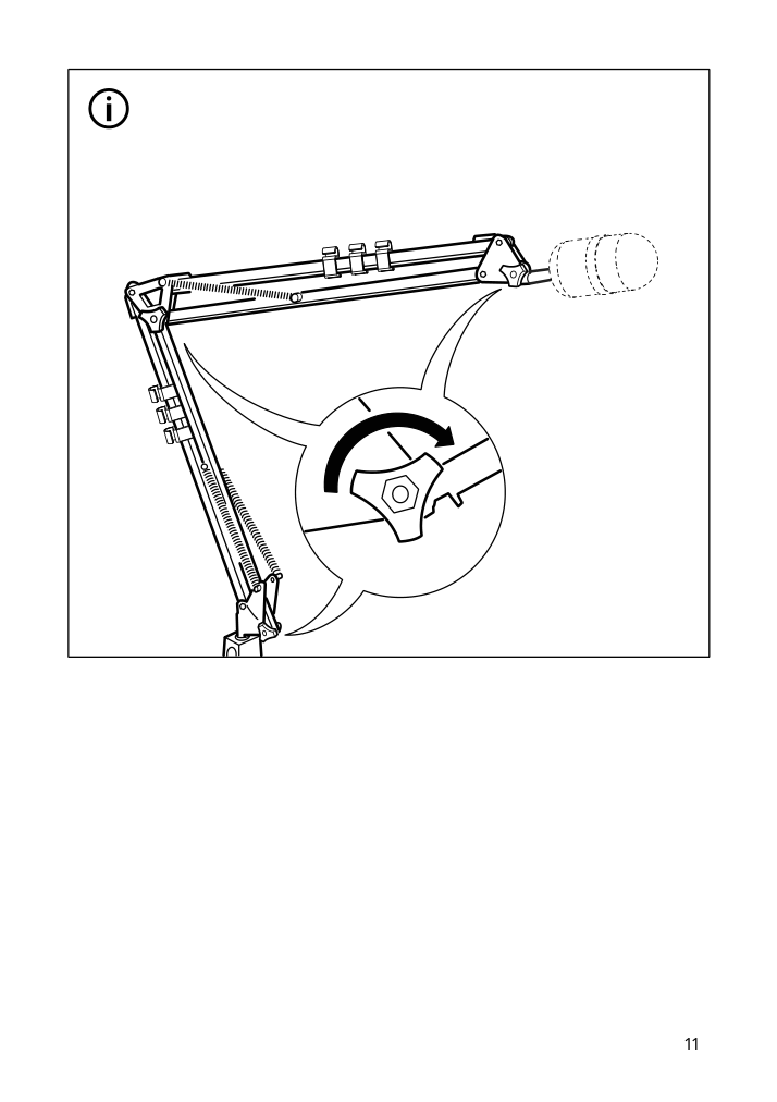 Assembly instructions for IKEA Lanespelare microphone arm with screw mount anthracite | Page 11 - IKEA LÅNESPELARE microphone arm 905.713.97