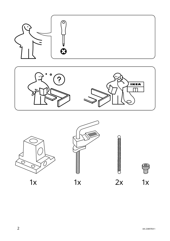 Assembly instructions for IKEA Lanespelare microphone arm with screw mount anthracite | Page 2 - IKEA LÅNESPELARE microphone arm 905.713.97