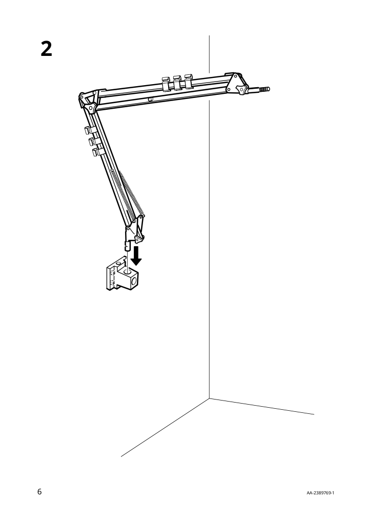 Assembly instructions for IKEA Lanespelare microphone arm with screw mount anthracite | Page 6 - IKEA LÅNESPELARE microphone arm 905.713.97