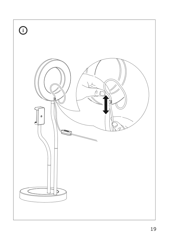 Assembly instructions for IKEA Lanespelare ring lamp with phone holder | Page 19 - IKEA LÅNESPELARE ring lamp with phone holder 105.143.58